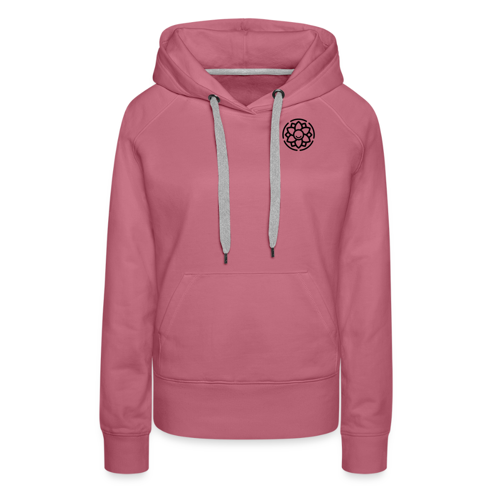 Design-Hoodie „Dankbarkeit“ für Damen aus Bio-Baumwolle, Farbe: rosa – Dankfabrik.