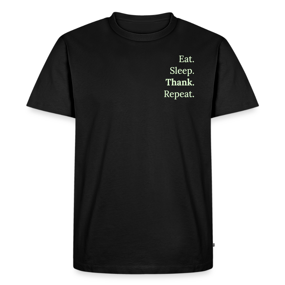T-Shirt „Eat. Sleep. Thank. Repeat.“ | Herren * - Schwarz
