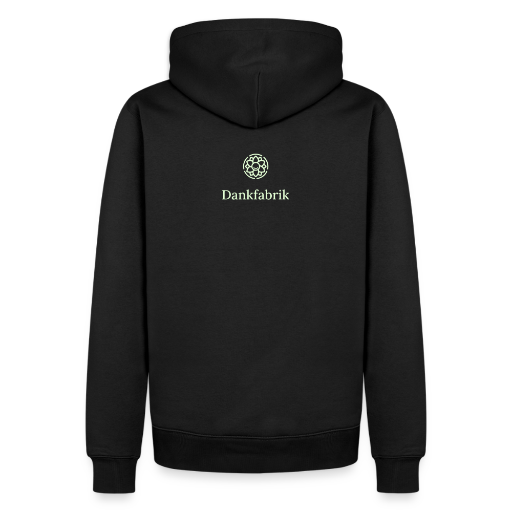 Hoodie „Ich danke, also bin ich.“ | Herren * - Schwarz