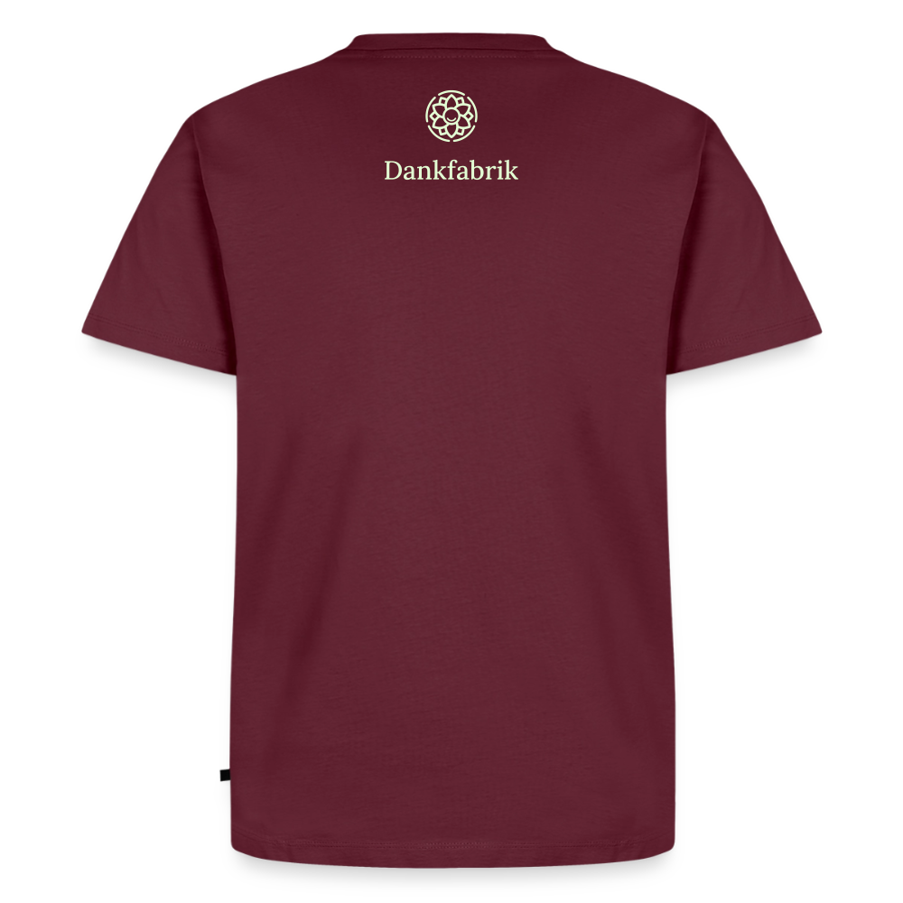 T-Shirt „Ich danke, also bin ich." | Herren * - Burgunderrot