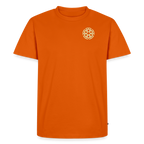 Design T-Shirt „Ich danke, also bin ich“ für Herren aus Bio-Baumwolle, Farbe: orange – Dankfabrik.