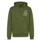 Hoodie „Eat. Sleep. Thank. Repeat.“ | Herren * - Khaki