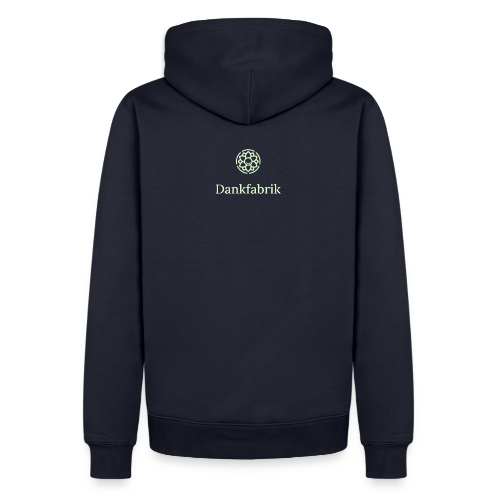 Hoodie „Ich danke, also bin ich.“ | Herren * - Navy
