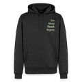 Design-Hoodie „Eat. Sleep. Thank. Repeat.“ für Herren aus Bio-Baumwolle, Farbe: anthrazit - Dankfabrik.