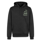 Design-Hoodie „Eat. Sleep. Thank. Repeat.“ für Herren aus Bio-Baumwolle, Farbe: anthrazit - Dankfabrik.