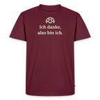 T-Shirt „Ich danke, also bin ich." | Herren * - Burgunderrot