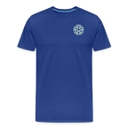 Design T-Shirt „Ich danke, also bin ich“ für Herren aus Bio-Baumwolle, Farbe: blau – Dankfabrik.