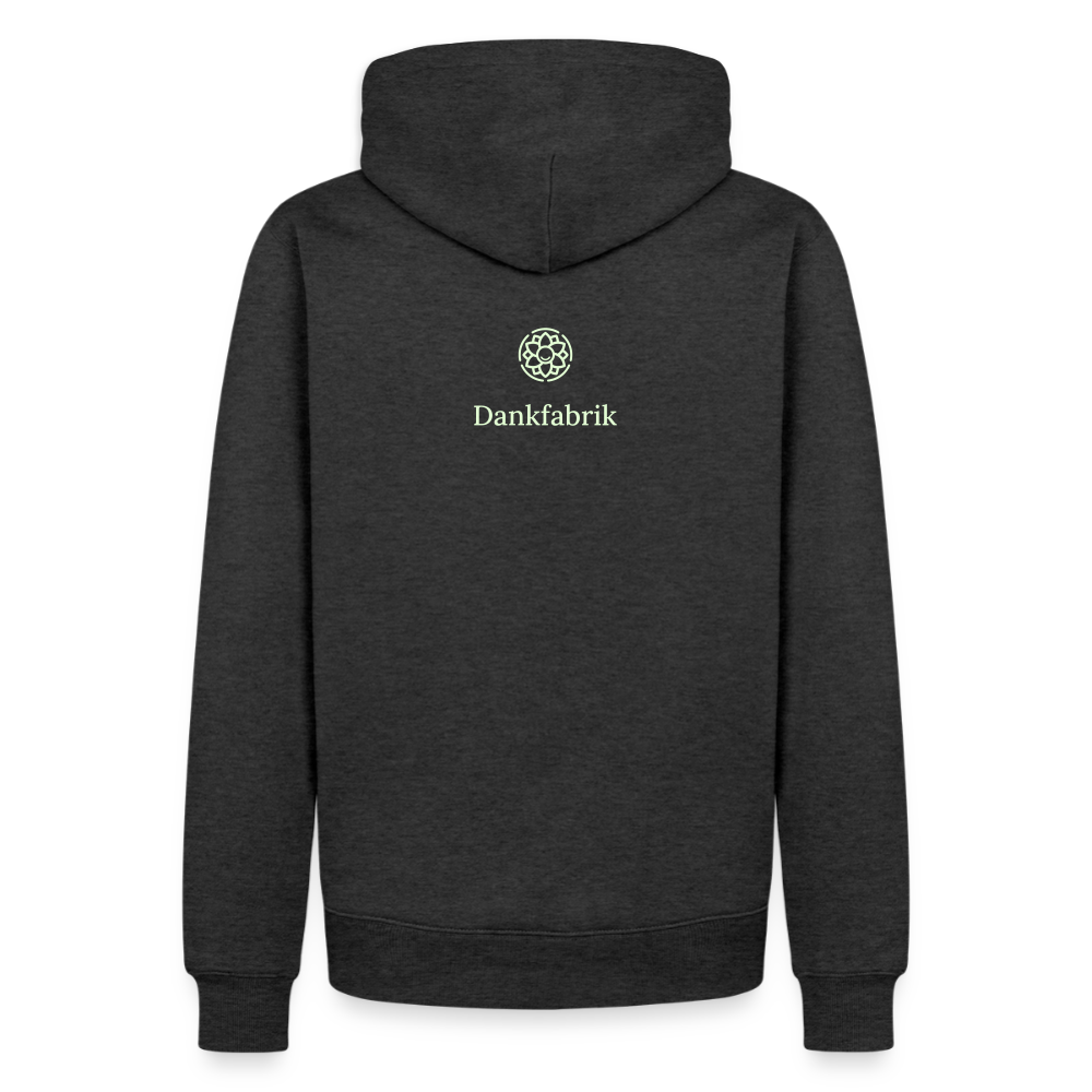 Hoodie „Ich danke, also bin ich.“ | Herren * - Anthrazit meliert
