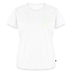 Design T-Shirt „Eat. Sleep. Thank. Repeat.“ für Damen aus Bio-Baumwolle, Farbe: weiß - Dankfabrik.