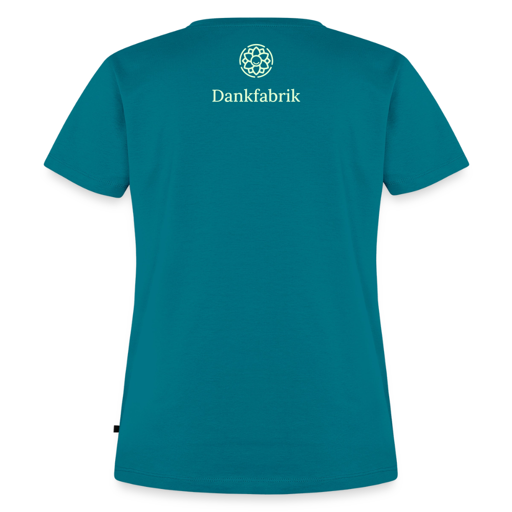 T-Shirt „Eat. Sleep. Thank. Repeat.“ | Damen * - Petrol