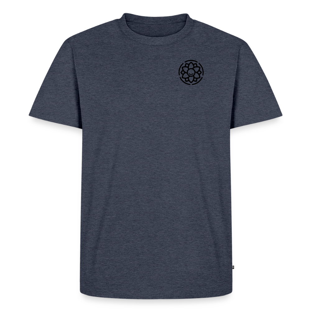 Design T-Shirt „Dankbarkeit“ für Herren aus Bio-Baumwolle, Farbe: blau – Dankfabrik.