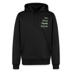 Hoodie „Eat. Sleep. Thank. Repeat.“ | Herren * - Schwarz