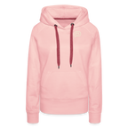 Design Hoodie „Seid lieb zueinander“ für Damen aus Bio-Baumwolle, Farbe: rosa – Dankfabrik.