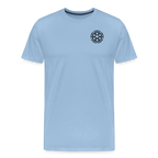 Design T-Shirt „Dankbarkeit“ für Herren aus Bio-Baumwolle, Farbe: hellblau – Dankfabrik.