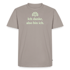 T-Shirt „Ich danke, also bin ich." | Herren * - Taupe