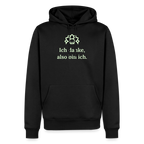 Hoodie „Ich danke, also bin ich.“ | Herren * - Schwarz