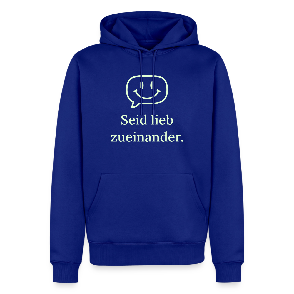 Hoodie „Seid lieb zueinander“ | Herren * - Royalblau
