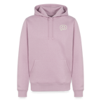 Design Hoodie „Seid lieb zueinander“ für Herren aus Bio-Baumwolle, Farbe: rosa – Dankfabrik.