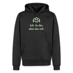 Hoodie „Ich danke, also bin ich.“ | Herren * - Anthrazit meliert