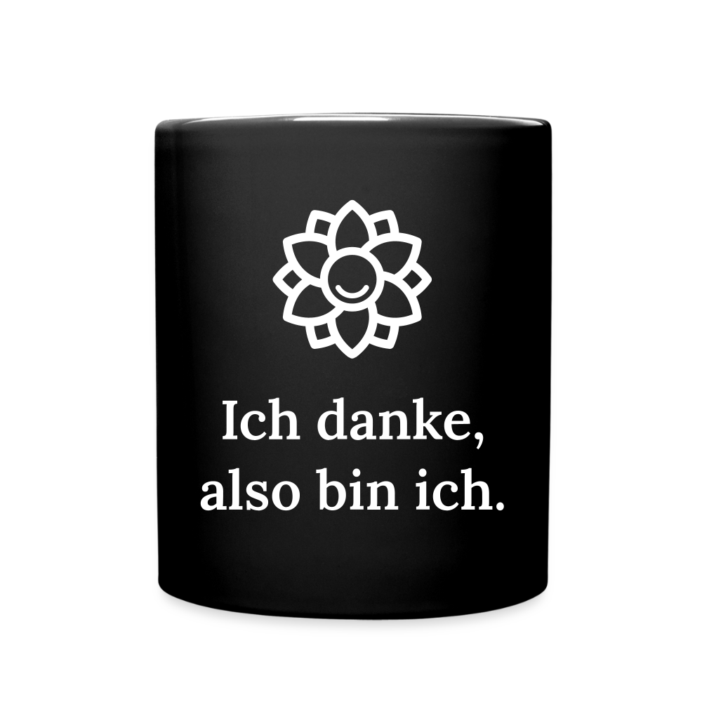 Tasse "Ich danke, also bin ich" - Schwarz