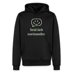 Hoodie „Seid lieb zueinander“ | Herren * - Schwarz