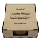 6er-Set Korkuntersetzer – „Auszeit Edition"