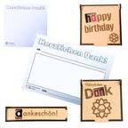 Dankfabrik Starter-Set – Dankzettel® & Holzboxen