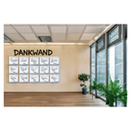 Dankwand in eisblau von Dankfabrik. Für mehr Wertschätzung. Erfolge sichtbar machen. Made in Germany.