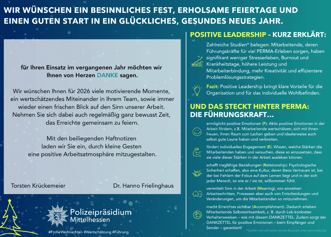 Dankzettel Polizei Mittelhessen Weihnachten Seite 1