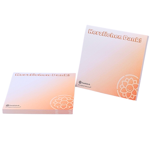 Block Original Dankzettel von Dankfabrik - Für Wertschätzung & Mitarbeiter. Made in Germany.