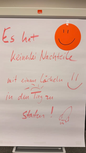 Flipchart: Lächeln