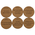 6er-Set Korkuntersetzer – „PERMA Lead® Edition"