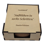 6er-Set Korkuntersetzer – „Positiv Edition"