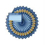 Großer Dankzettel als Stapel aus hochwertigem Papier für Teams, Workshops und Büros, um Wertschätzung auszudrücken.