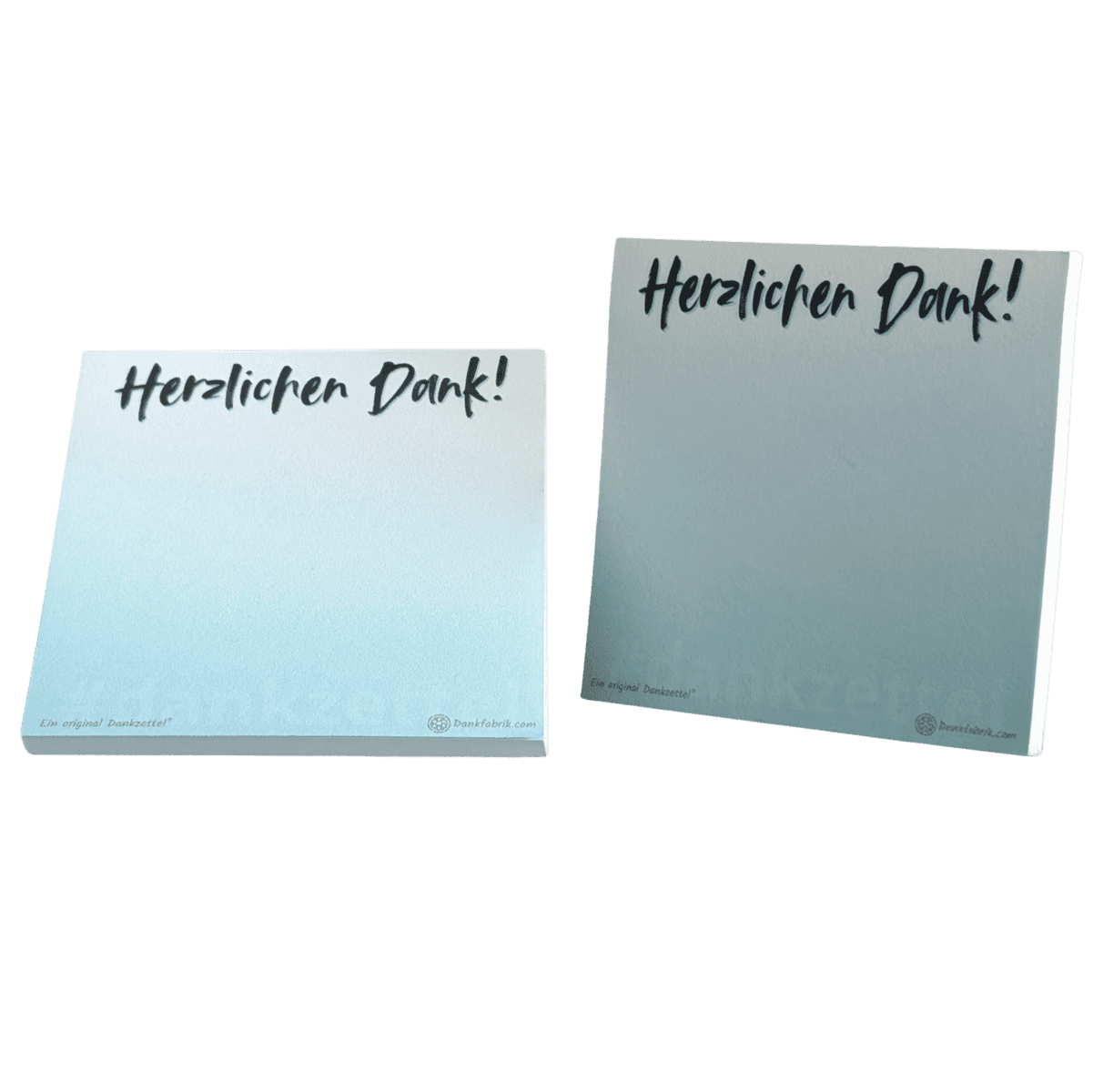 Kleiner Dankzettel als Block aus hochwertigem Papier für Teams, Kollegen und Büros um Wertschätzung auszudrücken.